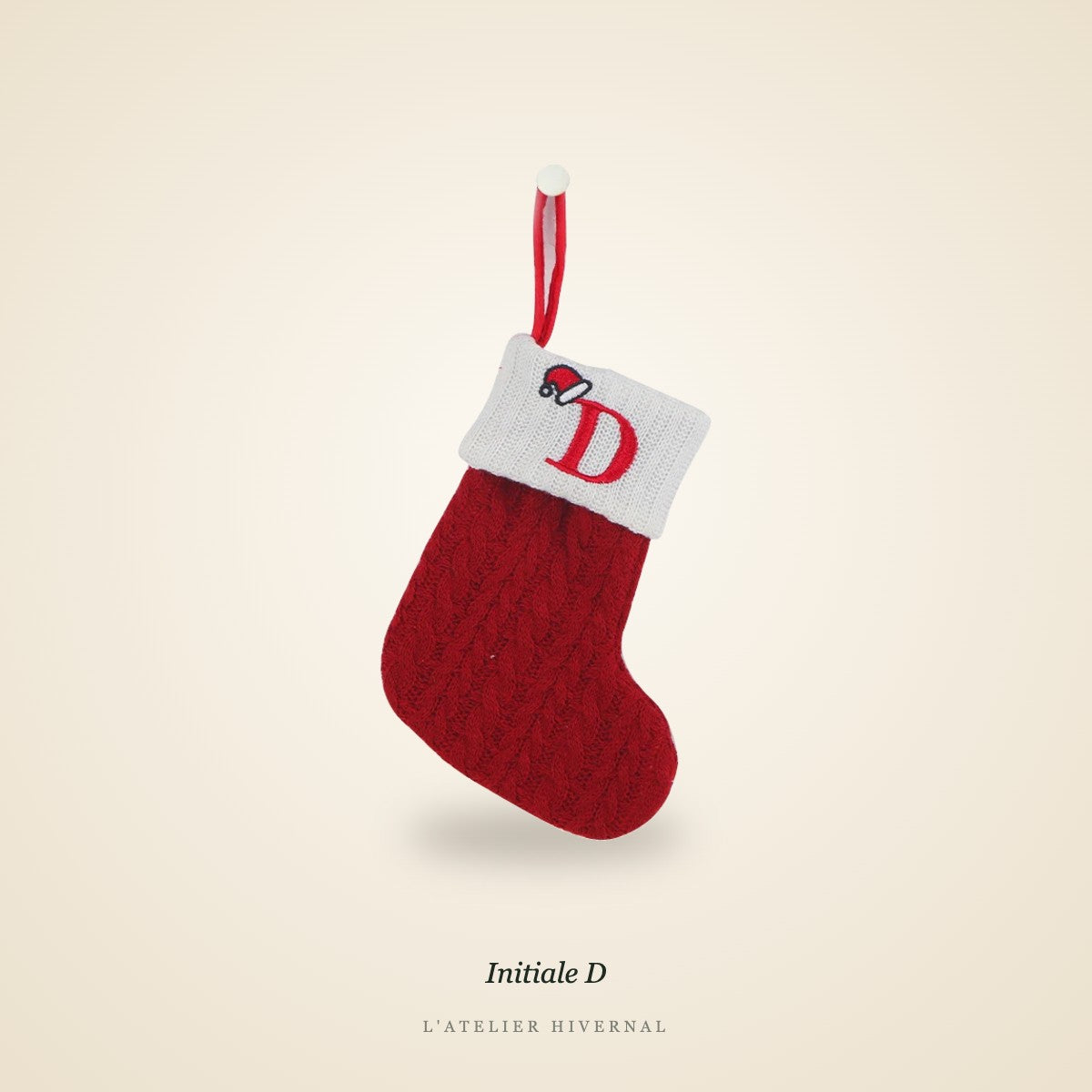 Mini-chaussette de Noël, Initiale D