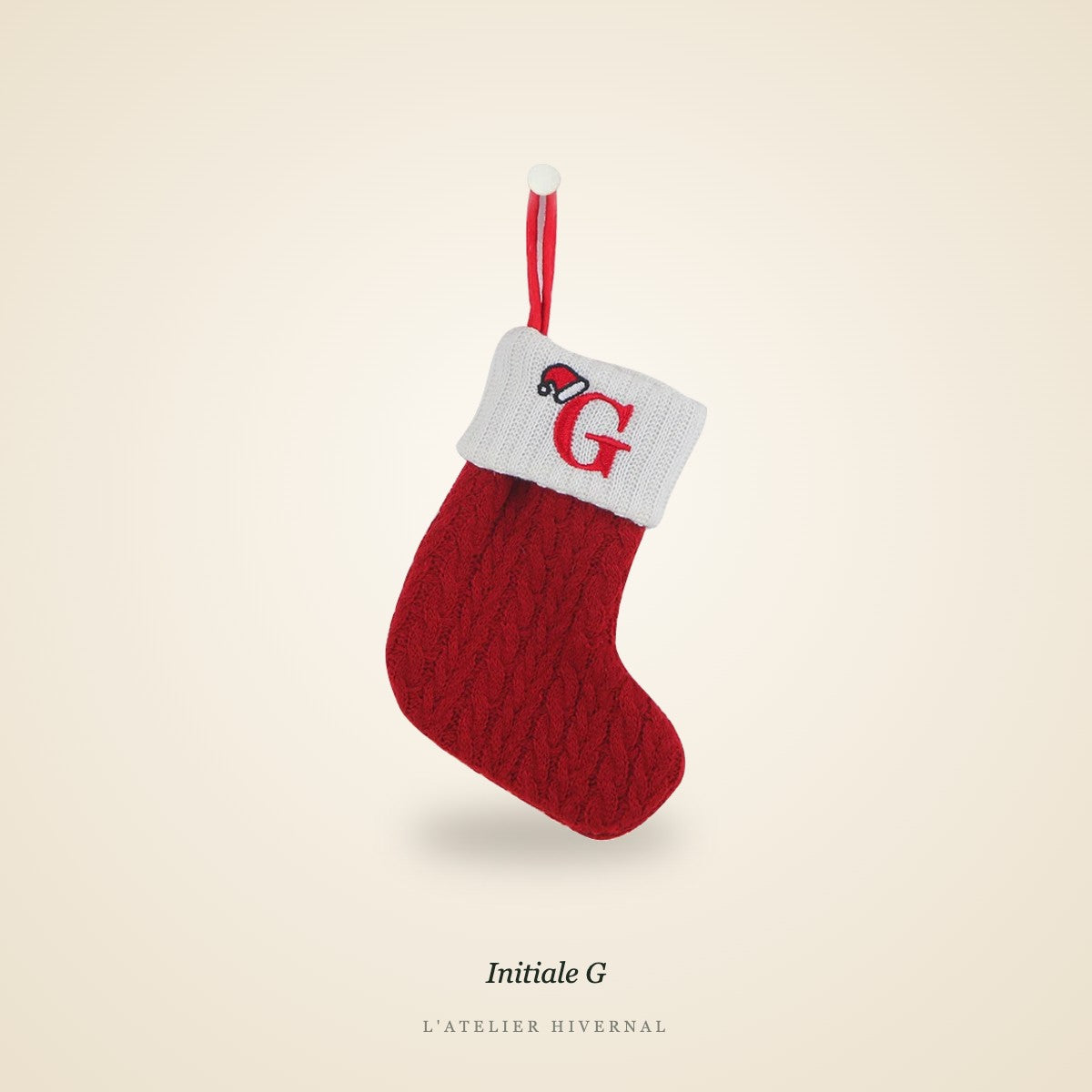 Mini-chaussette de Noël, Initiale G