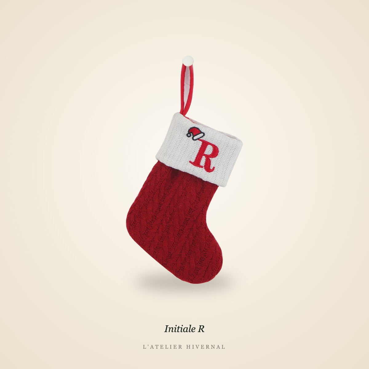 Mini-chaussette de Noël, Initiale R