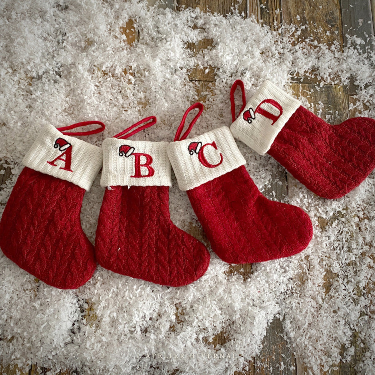 Mini-chaussettes A, B, C et D