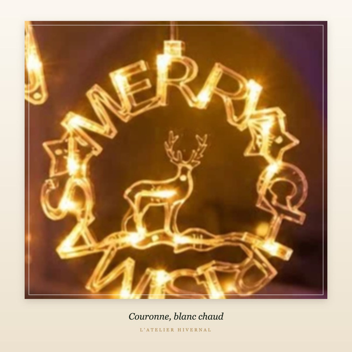 Lumière de fenêtre couronne blanc chaud