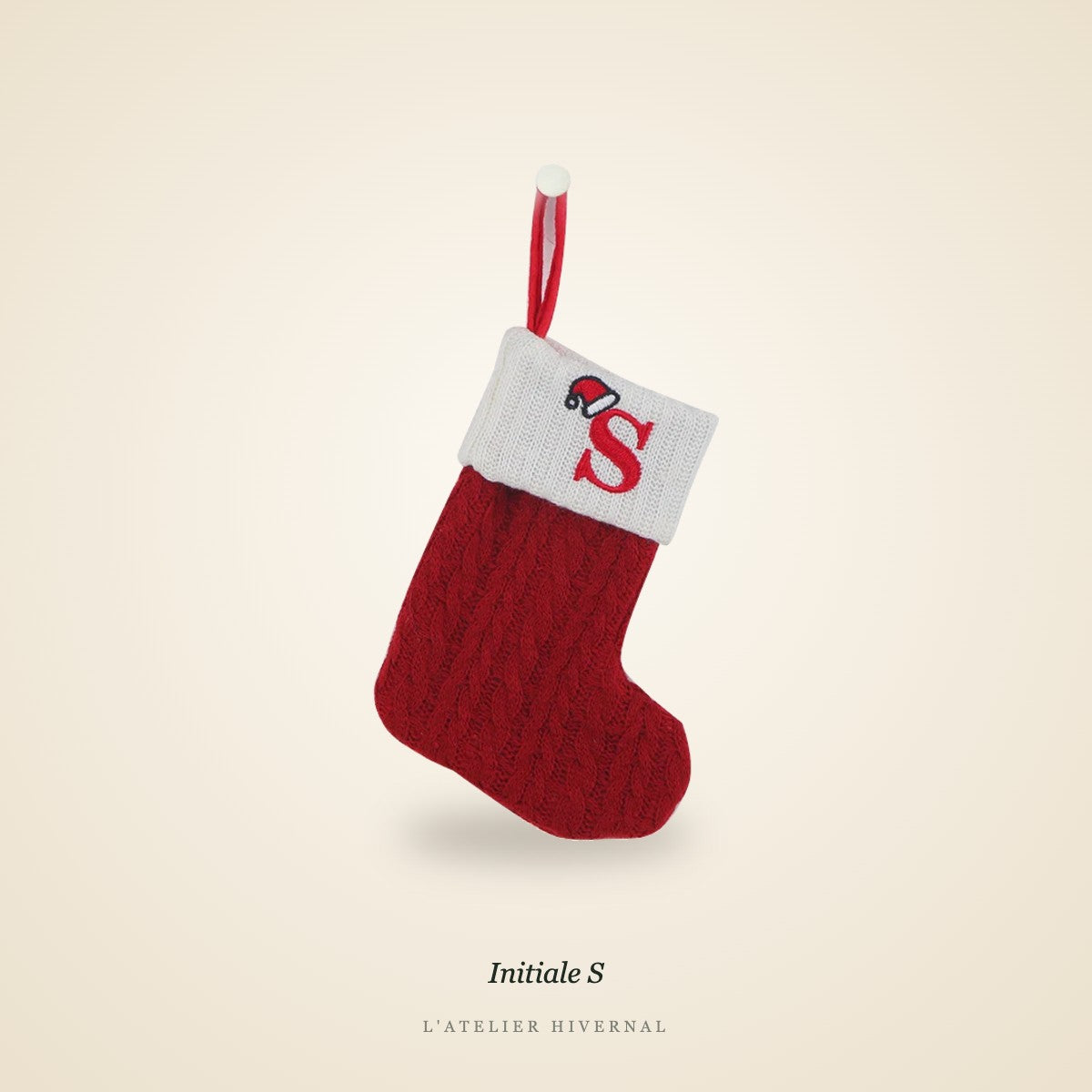 Mini-chaussette de Noël, Initiale S