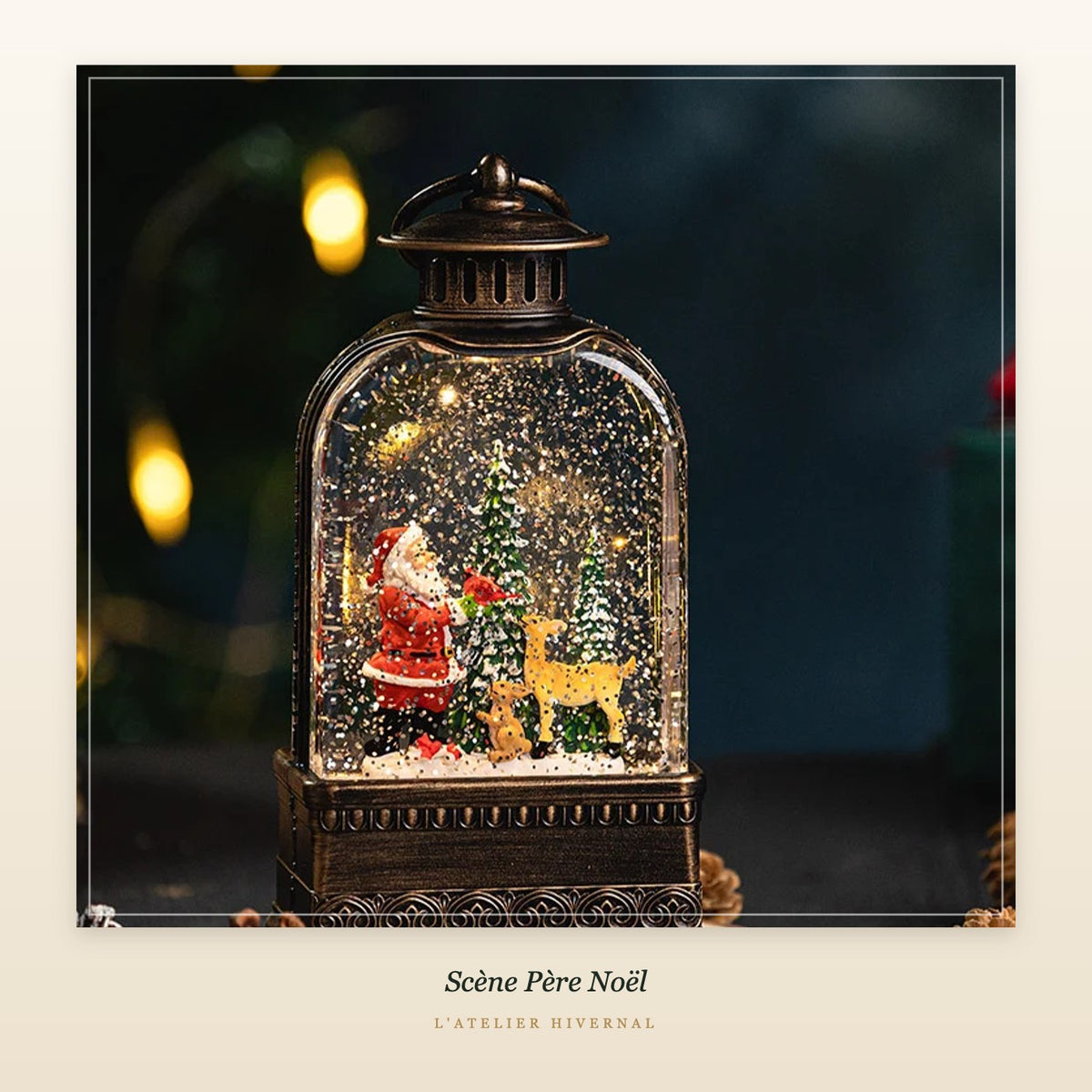Lanterne lumineuse Père Noël