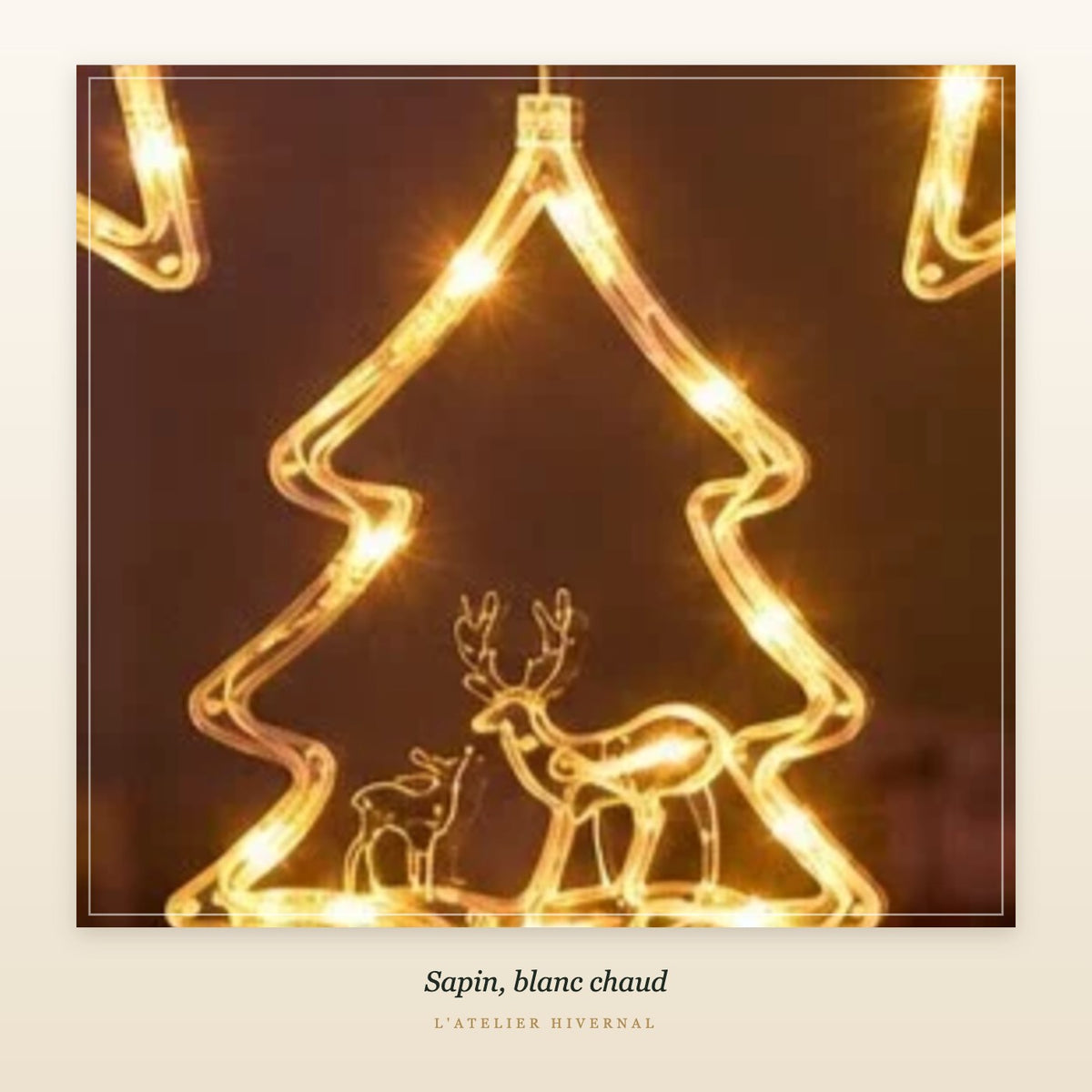 Lumière de fenêtre sapin blanc chaud